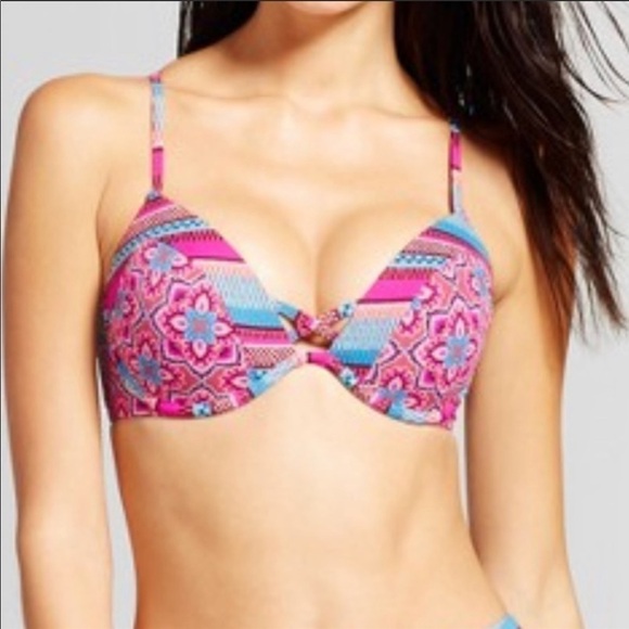 NWOT Shade & Shore Halter Push-up Bikini Top - Picture 1 of 12